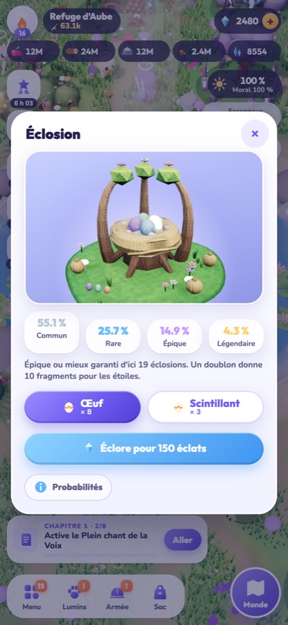 Une éclosion